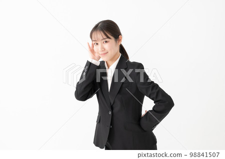 女商人西裝聽耳朵 98841507