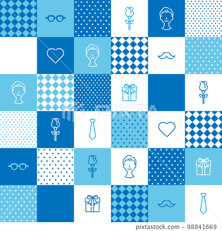 For Father's Day icon x checkered seamless pattern For Father's Day icon x checkered seamless pattern 98841669