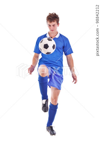 Soccer player with a ball Soccer player with a ball 98842212