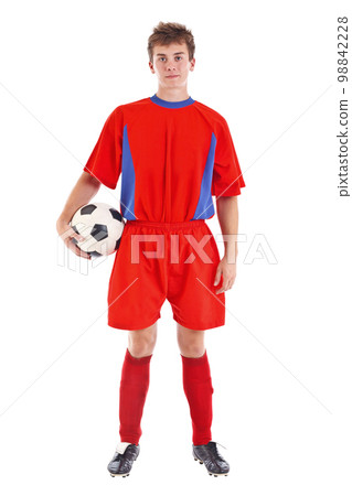 Soccer player whit ball 98842228