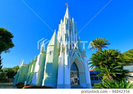 [長崎縣]晴天的平戶澤維爾紀念教堂 98842356