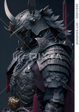 Samurai dressed in armor 