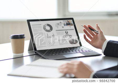 Asian business people having an online meeting 98842700