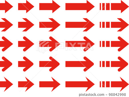 25 types of red arrows set 25 types of red arrows set 98842998