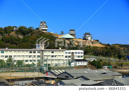 [Nagasaki Prefecture] Ruins of Hirado Castle under fine weather 98843331