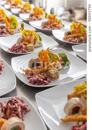 Appetizer plates for wedding table Appetizer plates for wedding table 98843794