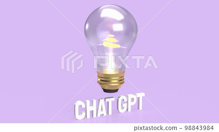 The light bulb and text chatgpt for technology or it concept 3d rendering The light bulb and text chatgpt for technology or it concept 3d rendering 98843984