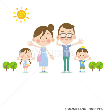 summer cute family 98843992