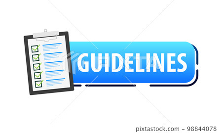 Guidelines document. Business guide standard. Vector illustration. Guidelines document. Business guide standard. Vector illustration. 98844078