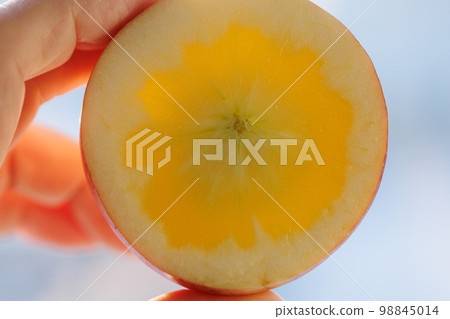 Honey-filled apples cut (komitsu) 98845014