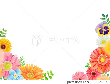 鮮花環繞的少女框架 98845384