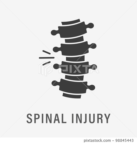 Spinal injury icon. Vector illustration isolated on white. 98845443