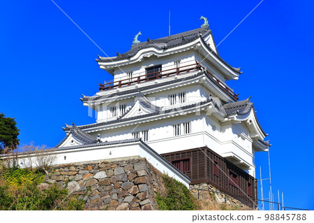 [Nagasaki Prefecture] Hirado Castle Ruins under fine weather (castle tower) 98845788