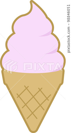 軟冰淇淋簡單插圖圖標 98846051