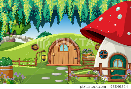 Forest fantasy enchanted forest background scene Forest fantasy enchanted forest background scene 98846224