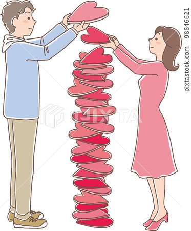 Happy Valentine _ stack of hearts Happy Valentine _ stack of hearts 98846621