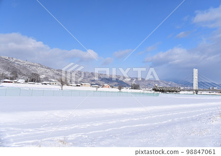 千曲橋綠地公園變身銀色世界 千曲橋綠地公園變身銀色世界 98847061