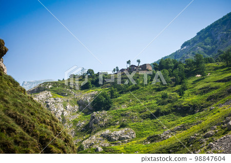 Bulnes village, Picos de Europa, Asturias, Spain 98847604