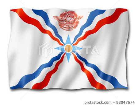 Assyrians ethnic flag 98847674
