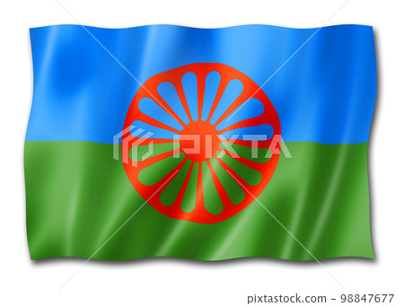 Romani people ethnic flag 98847677