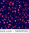 Seamless Hearts Pattern Background. Hand Drawn Seamless Illustration. 98849582