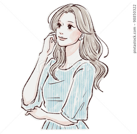 女性插畫素材 女性插畫素材 98850322