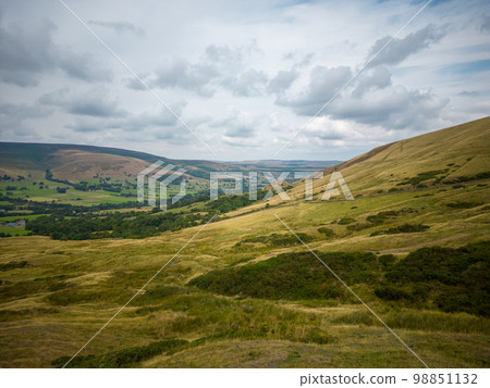 Beautiful landscape and hills at Peak District National Park 98851132