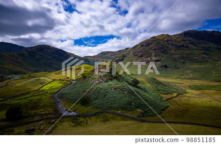 Wonderful Lake District National Park with its stunning landscape - aerial view Wonderful Lake District National Park with its stunning landscape - aerial view 98851185
