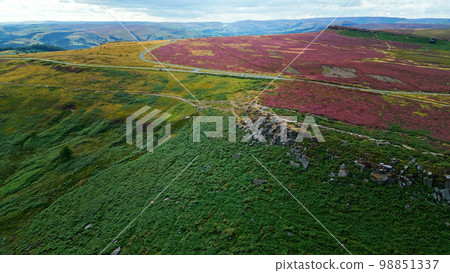 Peak District National Park - aerial view - travel photography 98851337