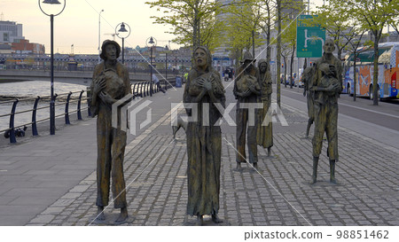 National Famine Memorial at Dublin Docklands - travel photography National Famine Memorial at Dublin Docklands - travel photography 98851462