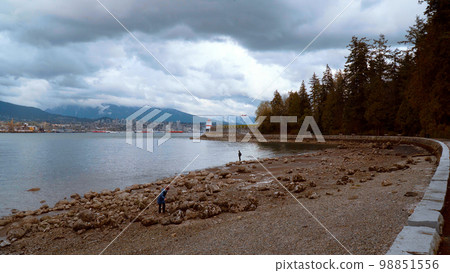 Beautiful waterfront at Stanley Park Vancouver 98851556