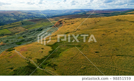 Peak District National Park - aerial view - travel photography 98851559