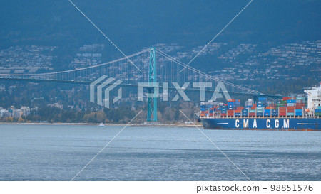 View from Stanley Park over Lionsgate Bridge 98851576
