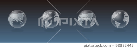 An image of a beautiful earth and globe like a crystal or crystal glass floating in the dark. Express fragility and transience. An image of a beautiful earth and globe like a crystal or crystal glass floating in the dark. Express fragility and transience. 98852442