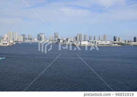 View of Toyosu and Harumi from Rainbow Bridge 98852819