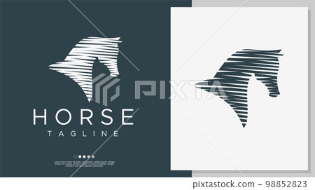 Vintage horse head logo design template. 98852823