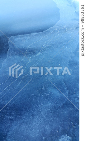 Natural ice texture, winter background Natural ice texture, winter background 98853561