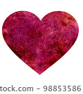 Red Heart Hand Drawn Illustration. Wedding And Valentine's Day Concept 98853586