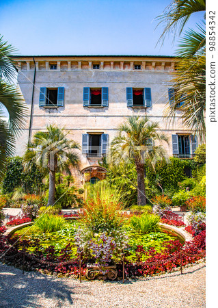 Views of Isola Madre villa and botanic garden, in Isole Borromee archipelago, Lake Maggiore, Italy. Views of Isola Madre villa and botanic garden, in Isole Borromee archipelago, Lake Maggiore, Italy. 98854342