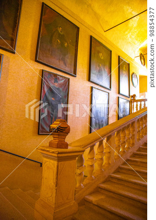 Views of Isola Madre villa and botanic garden, in Isole Borromee archipelago, Lake Maggiore, Italy. 98854377