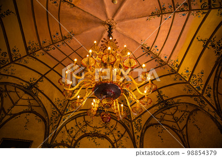 Views of Isola Madre villa and botanic garden, in Isole Borromee archipelago, Lake Maggiore, Italy. 98854379