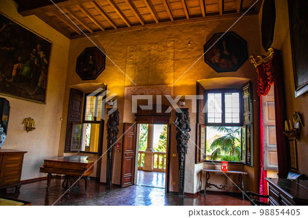 Views of Isola Madre villa and botanic garden, in Isole Borromee archipelago, Lake Maggiore, Italy. Views of Isola Madre villa and botanic garden, in Isole Borromee archipelago, Lake Maggiore, Italy. 98854405
