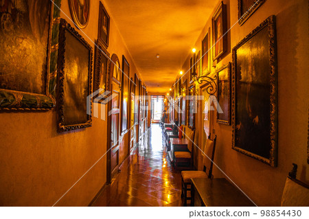 Views of Isola Madre villa and botanic garden, in Isole Borromee archipelago, Lake Maggiore, Italy. 98854430