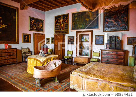 Views of Isola Madre villa and botanic garden, in Isole Borromee archipelago, Lake Maggiore, Italy. Views of Isola Madre villa and botanic garden, in Isole Borromee archipelago, Lake Maggiore, Italy. 98854431