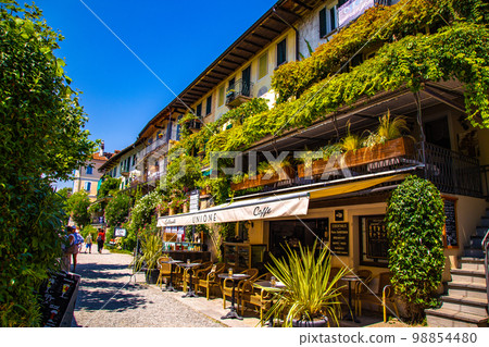 Aerial view of Isola Superiore, or Isola dei Pescatori or Island of the Fishermen in Borromean Aerial view of Isola Superiore, or Isola dei Pescatori or Island of the Fishermen in Borromean 98854480