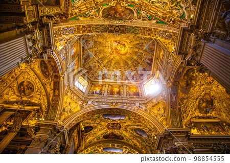 Basilica of Santa Maria Maggiore, a major church in the upper town of Bergamo, Northern Italy 98854555