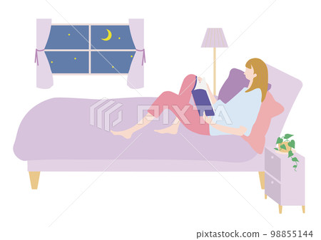 睡前看書的女人 睡前看書的女人 98855144
