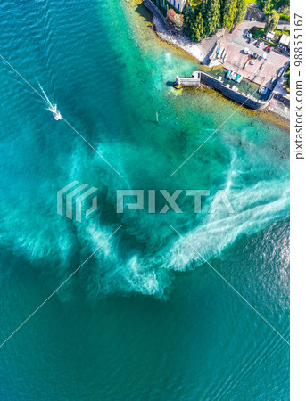 Aerial view of Bellagio village in Lake Como, in Italy. Aerial view of Bellagio village in Lake Como, in Italy. 98855167