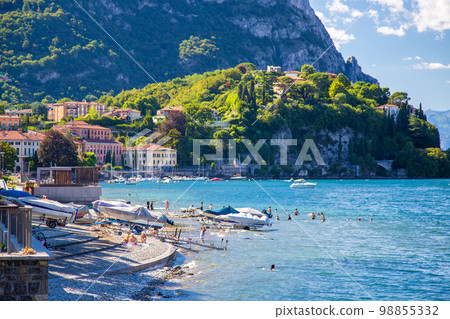 Aerial view of Malgrate Lecco in Lake Como, Italy 98855332