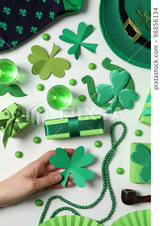 Concept of St. Patrick's Day, top view Concept of St. Patrick's Day, top view 98856134